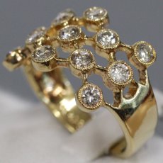 画像2: K18ダイヤモンドリング D0.90 5.4g #14 (2)