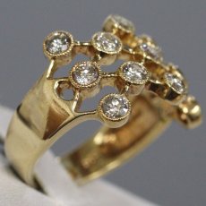 画像3: K18ダイヤモンドリング D0.90 5.4g #14 (3)