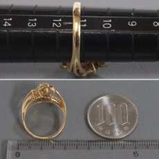 画像8: K18サファイアダイヤモンドリング フラワーモチーフ S0.46 D0.16 4.0g #11 (8)