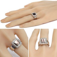 画像10: K18WGシェルダイヤモンドリング D0.26 10.0g #13 (10)