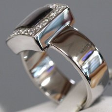 画像3: K18WGシェルダイヤモンドリング D0.26 10.0g #13 (3)