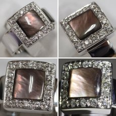 画像4: K18WGシェルダイヤモンドリング D0.26 10.0g #13 (4)