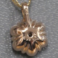 画像5: K18ルビーダイヤモンドペンダント フラワーモチーフ R0.35 D0.05 1.9g 43cm (5)