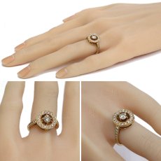 画像10: K18ダイヤモンドリング D0.416 D0.388 6.3g #8 (10)