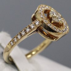 画像3: K18ダイヤモンドリング D0.416 D0.388 6.3g #8 (3)