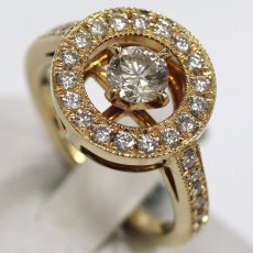 画像4: K18ダイヤモンドリング D0.416 D0.388 6.3g #8 (4)