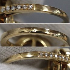 画像6: K18ダイヤモンドリング D0.416 D0.388 6.3g #8 (6)