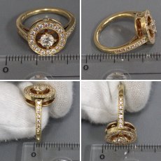 画像9: K18ダイヤモンドリング D0.416 D0.388 6.3g #8 (9)