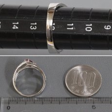 画像8: Pt950/K18PGピンクサファイアルビーダイヤモンドリング S0.43 R0.31 D0.21 5.7g #12 (8)