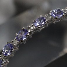 画像3: K18WGタンザナイトダイヤモンドテニスブレスレット TZ5.00 D0.50 8.9g 17cm (3)