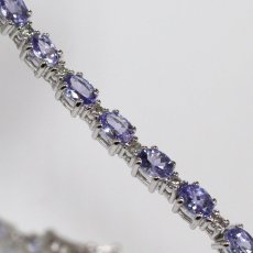 画像4: K18WGタンザナイトダイヤモンドテニスブレスレット TZ5.00 D0.50 8.9g 17cm (4)