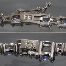 画像6: K18WGタンザナイトダイヤモンドテニスブレスレット TZ5.00 D0.50 8.9g 17cm (6)