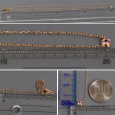 画像9: 750PG ダムール ネックレス ピンクサファイア 2.8g 40cm(B7218400)内外箱 保証書 (9)