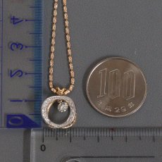 画像10: K18PG/Pt900ダイヤモンドネックレス D0.25 D0.25 4.9g AJ付45cm (10)