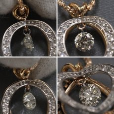 画像4: K18PG/Pt900ダイヤモンドネックレス D0.25 D0.25 4.9g AJ付45cm (4)