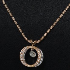 画像7: K18PG/Pt900ダイヤモンドネックレス D0.25 D0.25 4.9g AJ付45cm (7)