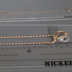 画像9: K18PG/Pt900ダイヤモンドネックレス D0.25 D0.25 4.9g AJ付45cm (9)