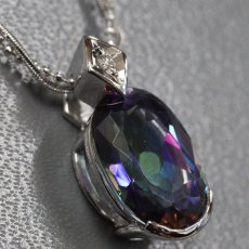 画像2: Pt900/850バイカラートパーズダイヤモンドペンダント T6.57 D0.02 9.8g 42cm 鑑別書 (2)