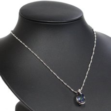 画像6: Pt900/850バイカラートパーズダイヤモンドペンダント T6.57 D0.02 9.8g 42cm 鑑別書 (6)