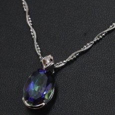 画像7: Pt900/850バイカラートパーズダイヤモンドペンダント T6.57 D0.02 9.8g 42cm 鑑別書 (7)
