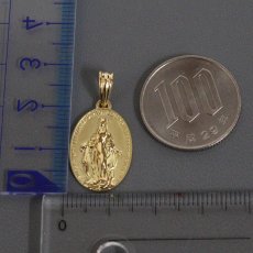 画像9: K18ペンダントトップ 聖母マリアモチーフ 2.9g (9)