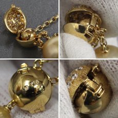 画像4: ミキモト K18ゴールデンパールダイヤモンドネックレス 9.0-9.6mm 17.7g AJ付44-54cm (4)