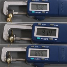 画像8: ミキモト K18ゴールデンパールダイヤモンドネックレス 9.0-9.6mm 17.7g AJ付44-54cm (8)