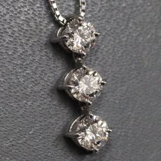 画像1: トリロジー Pt900/850ダイヤモンドネックレス D1.034 4.4g AJ付45cm 鑑定書 (1)