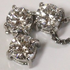 画像3: トリロジー Pt900/850ダイヤモンドネックレス D1.034 4.4g AJ付45cm 鑑定書 (3)