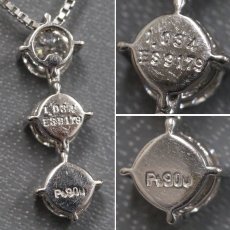 画像5: トリロジー Pt900/850ダイヤモンドネックレス D1.034 4.4g AJ付45cm 鑑定書 (5)