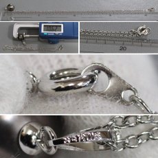 画像8: ブラックパールネックレスイヤリングペンダントセット シルバー/925金具 鑑別書 42cm (8)