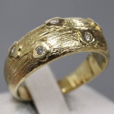 画像1: K18ダイヤモンドリング D0.08 4.2g #11 (1)