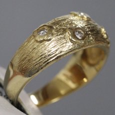 画像2: K18ダイヤモンドリング D0.08 4.2g #11 (2)