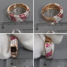 画像9: K18PGルビーダイヤモンドリング R0.60 D0.60 4.7g #6 (9)