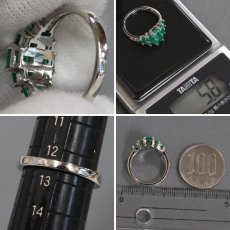 画像8: Pt950エメラルドダイヤモンドリング E2.00 D0.15 5.8g #12.5 鑑別カード (8)