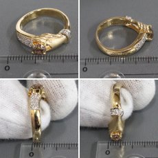 画像9: K18ダイヤモンドリング ハンドモチーフ D0.55 D0.13 6.2g #12 (9)