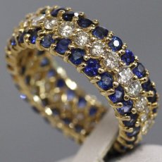 画像2: 18K/750サファイアダイヤモンドリング S3.13 D1.40 5.7g #13 (2)