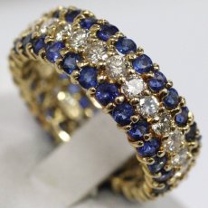 画像4: 18K/750サファイアダイヤモンドリング S3.13 D1.40 5.7g #13 (4)