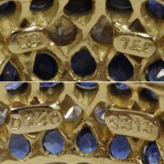 画像6: 18K/750サファイアダイヤモンドリング S3.13 D1.40 5.7g #13 (6)