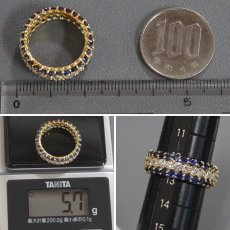 画像7: 18K/750サファイアダイヤモンドリング S3.13 D1.40 5.7g #13 (7)
