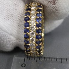 画像9: 18K/750サファイアダイヤモンドリング S3.13 D1.40 5.7g #13 (9)