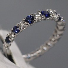 画像3: Pt900サファイアダイヤモンドリング S0.63 D0.50 3.2g #11 (3)