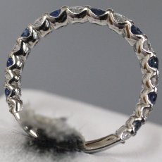 画像6: Pt900サファイアダイヤモンドリング S0.63 D0.50 3.2g #11 (6)