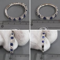 画像9: Pt900サファイアダイヤモンドリング S0.63 D0.50 3.2g #11 (9)