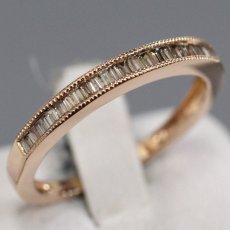 画像1: ジーエスティーヴィー K18PGテーパーカットダイヤモンドリング D0.25 2.6g #16.5 (1)