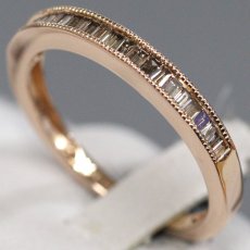 画像2: ジーエスティーヴィー K18PGテーパーカットダイヤモンドリング D0.25 2.6g #16.5 (2)