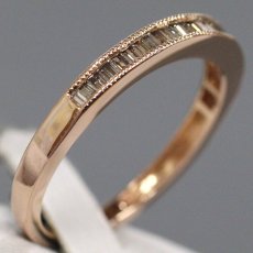 画像3: ジーエスティーヴィー K18PGテーパーカットダイヤモンドリング D0.25 2.6g #16.5 (3)