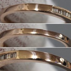 画像6: ジーエスティーヴィー K18PGテーパーカットダイヤモンドリング D0.25 2.6g #16.5 (6)