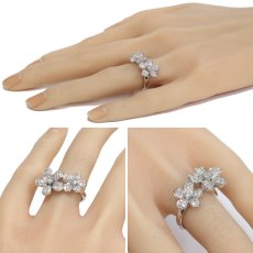 画像10: K18WGダイヤモンドリング フラワーモチーフ D0.76 7.4g #11 (10)