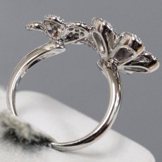 画像5: K18WGダイヤモンドリング フラワーモチーフ D0.76 7.4g #11 (5)